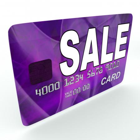 Sale On Credit Debit Card Shows Offer Bargain Promotion