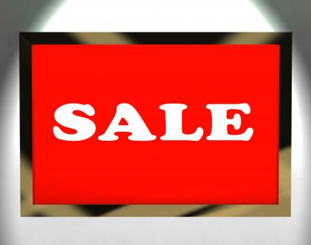 Sale Screen Shows Promotion Discount Or Offer Online