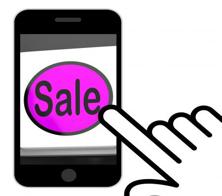 Sales Button Displays Promotions And Deals