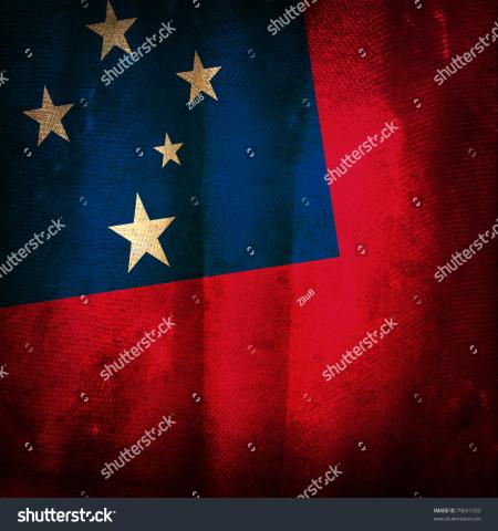 Samoa Grunge Flag