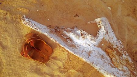 Sandals on the beach