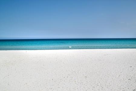 Sardinia sandy beach and blue sea