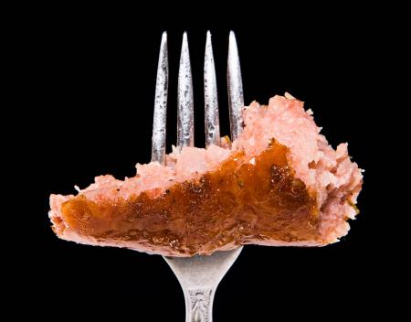 Sausage on a fork