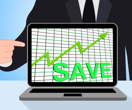 Save Chart Graph Displays Increasing Savings Investment