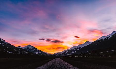 Scenic View of Dramatic Sky during Sunset