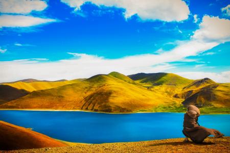 Scenic View of Lake Against Mountain