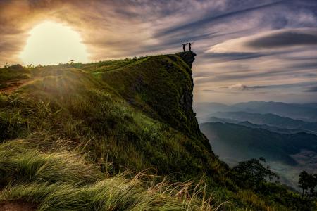 Scenic View of Landscape Against Sky during Sunset