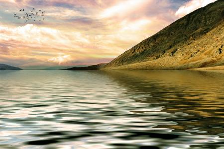 Scenic View of Sea Against Dramatic Sky