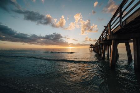 Scenic View of Sea Against Sky at Sunset