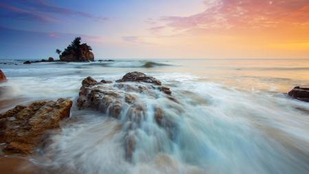 Scenic View of Sea during Sunset