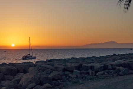 Scenic View of Sea during Sunset