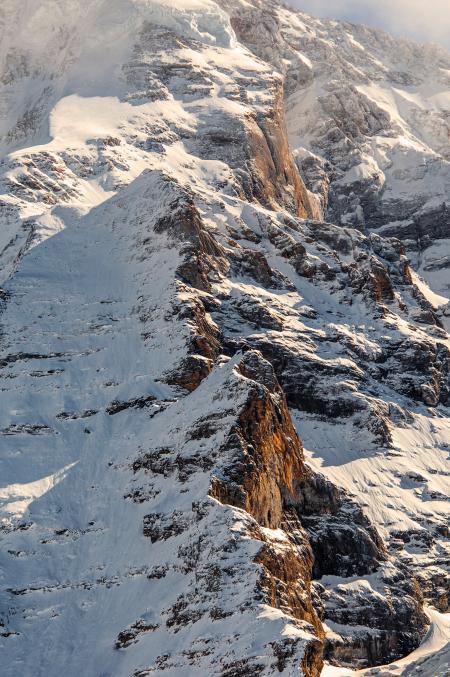 Scenic View of Snowy Mountain Range