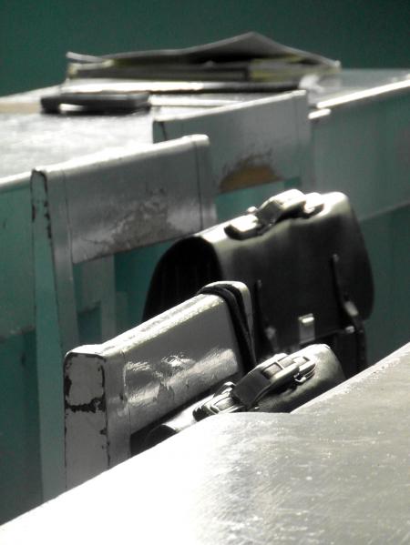 School Bags and Desks