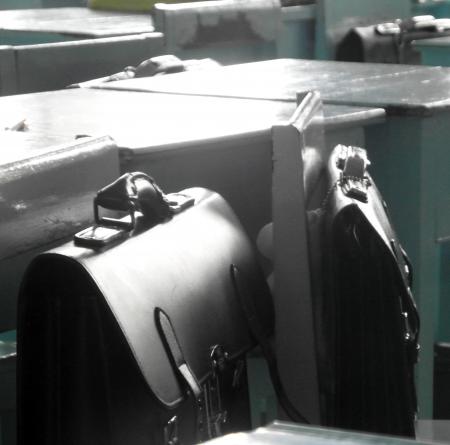 School Bags and Desks