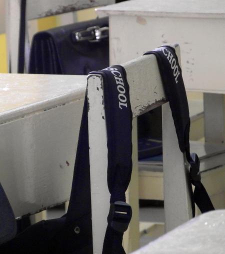 School Bags and Desks