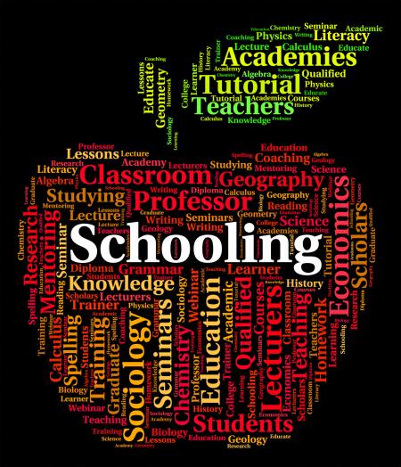 Schooling Word Shows Study Schools And Education