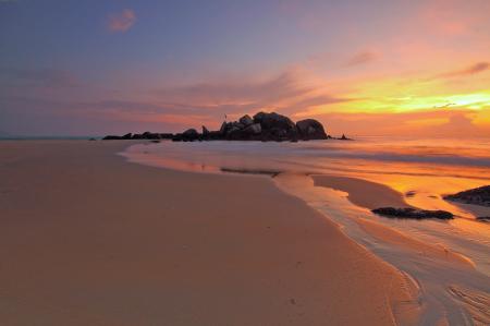 Sea Shore View on Sunset