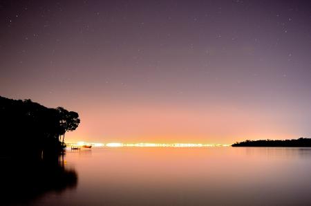 Sea Under Purple Sky