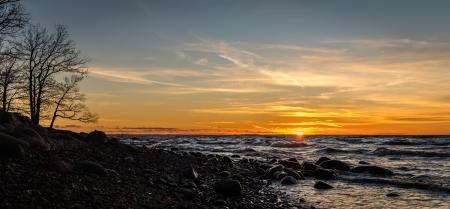 Seashore Photo Shot during Sunset