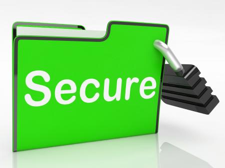 Secure File Indicates Business Organize And Protect