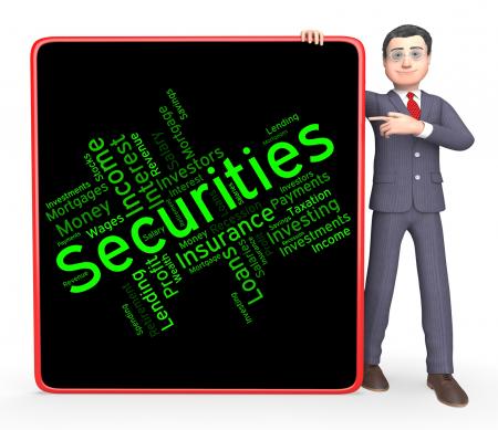 Securities Word Shows In Debt And Bond