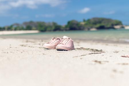 Selective Focus of Pink Low-top Sneakers