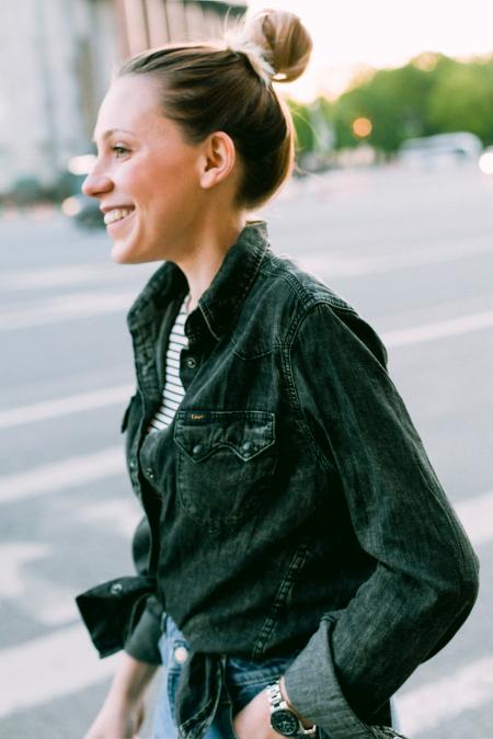 Selective Focus Photo of Woman Wearing Denim Jacket