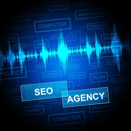 Seo Agency Shows Search Engine And Agent