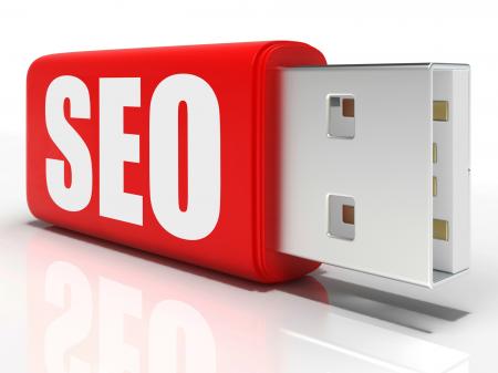 SEO Pen drive Shows Search Engine Optimization Or Management