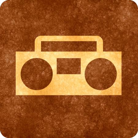 Sepia Grunge Sign - Radio Player