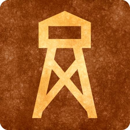 Sepia Grunge Sign - Watch Tower