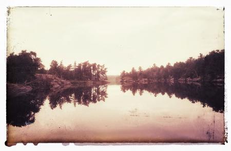 Sepia Photography of Lake