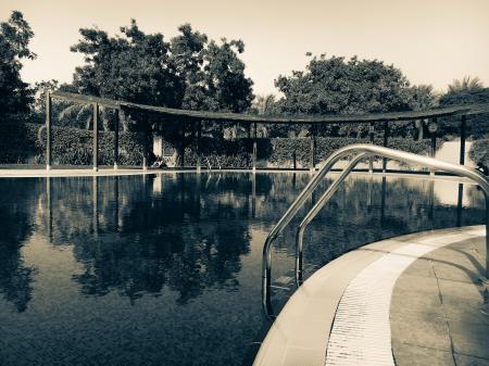 Sepia Photography of Swimming Pool
