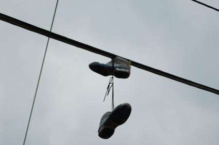 Shoes on a Pylon