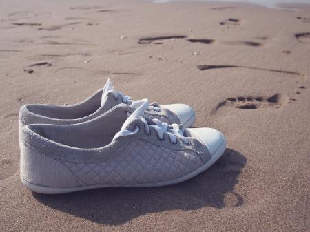 Shoes on sand