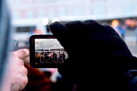 Shooting olympic flame