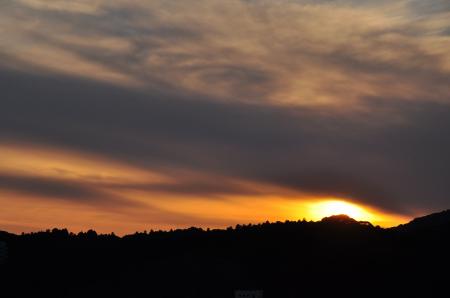 Silhouette Mountain during Golden Hour