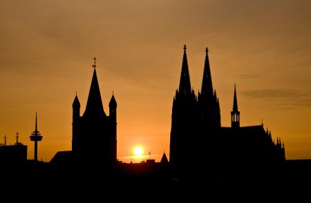 Silhouette of Building during Sunset