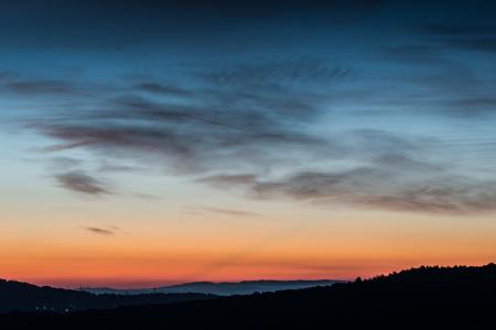 Silhouette of Mountain during Daytime