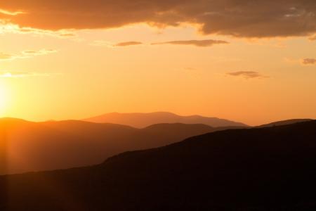 Silhouette of Mountains during Daytime