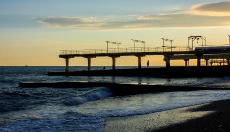 Silhouette Of Pier