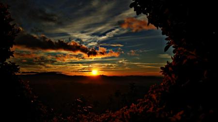 Silhouette Photo Of Sunset