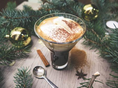 Silver Spoon Near Green Christmas Tree Indoors