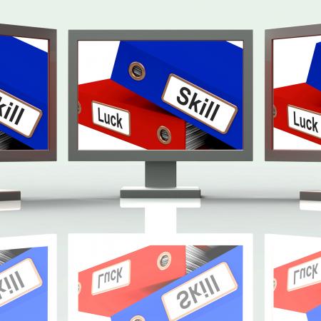 Skill And Luck Folders Show Expertise Or Chance