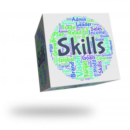 Skills Word Shows Skilled Words And Expertise