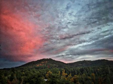 Sky Fire Over Strawberry Mountain