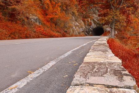 Skyline Tunnel Drive - Ruby Autumn HDR