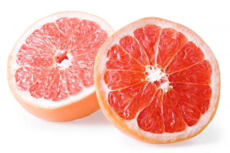 sliced grapefruit