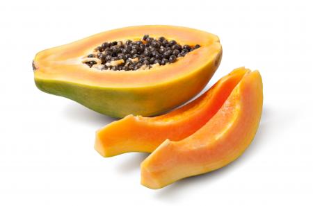 Sliced Papaya