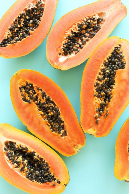 Sliced Papaya Fruit